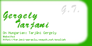 gergely tarjani business card